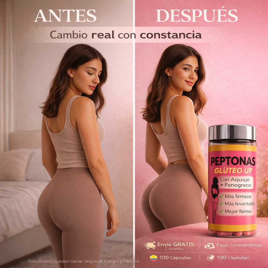 PEPTONAS GLUTEO UP- “Glúteos Firmes, Redondos y Visiblemente Más Tonificados”