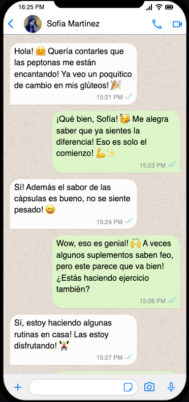 PEPTONAS GLUTEO UP- “Glúteos Firmes, Redondos y Visiblemente Más Tonificados”