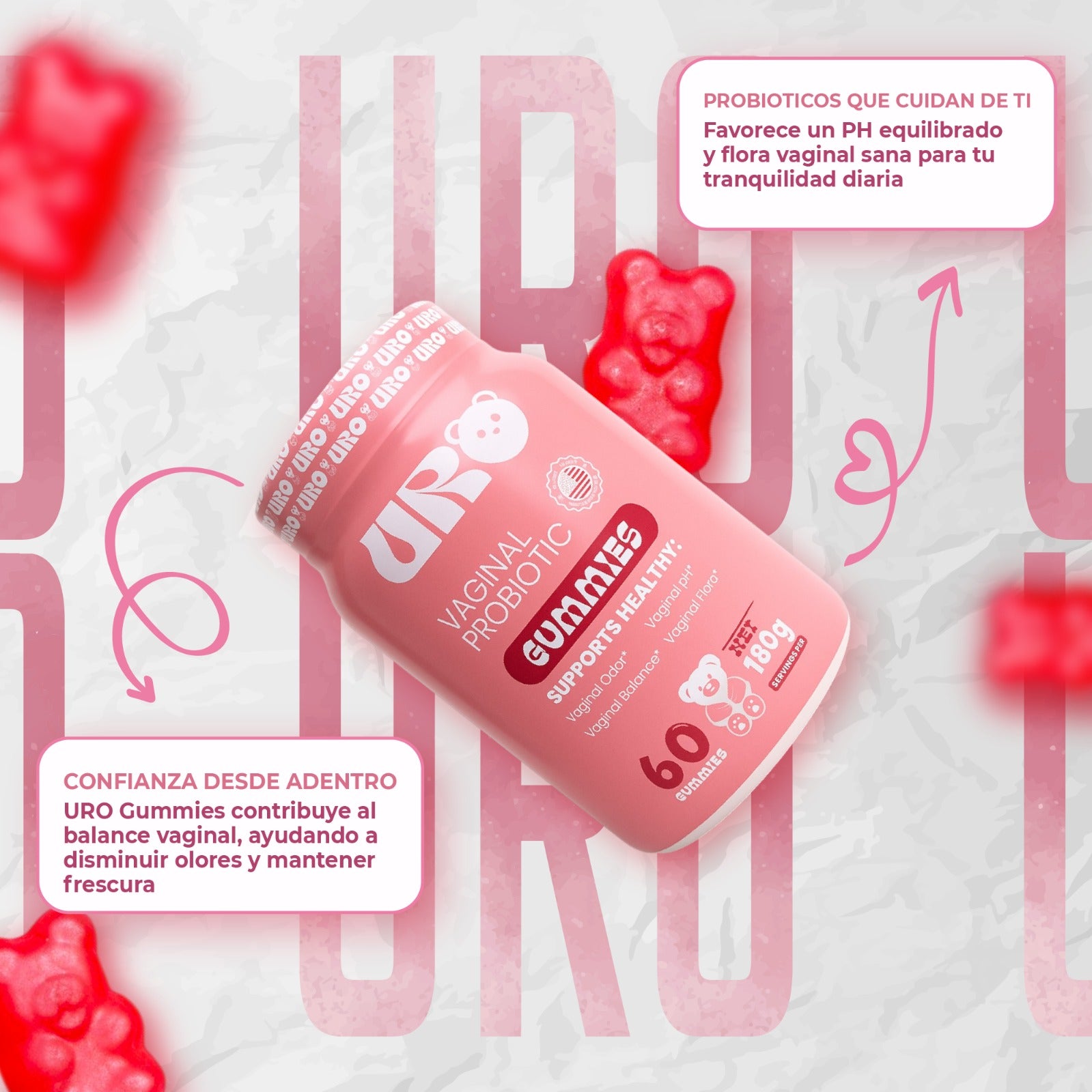 URO Gomitas Envase de 60 y Obsequio